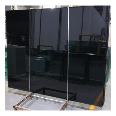 Black Float Glass Panel with 3300*2140mm Size and 6mm Thickness for High Transmittance Applications